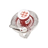 Afternoon Tea Resin & Plastic Adjustable Finger Rings for Women RJEW-K317-01I-2