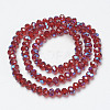 Electroplate Glass Beads Strands EGLA-A034-T4mm-I14-2