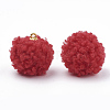 Handmade Cloth Fabric Covered Pendants LS-WOVE-N006-16G-2