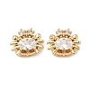Brass Pave Cubic Zirconia Beads KK-A286-15G-01-1