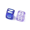 Spray Paint Transparent Acrylic Beads OACR-D314-05-2