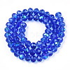 Electroplate Glass Beads Strands EGLA-A034-T6mm-L26-3