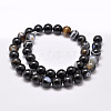 Natural Black Agate Bead Strands G-G962-12mm-12-2