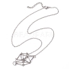 Tarnish Resistant Braided 201 Stainless Steel Macrame Pouch Necklace Making NJEW-JN04717-1