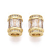 Brass Micro Pave Cubic Zirconia Beads KK-P237-02G-1