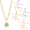 4Pcs 2 Colors Brass Pendants Cabochon Settings FIND-SC0017-24B-1