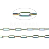 Ion Plating(IP) 304 Stainless Steel Paperclip Chains CHS-O010-01MC-4
