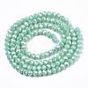 Electroplate Glass Beads Strands EGLA-A034-P6mm-B16-2