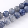 Dyed & Heated Natural Blue Aventurine Round Bead Strands LS-G-M248-6mm-01-1