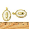 Real 18K Gold Plated Brass Micro Pave Cubic Zirconia Pendants KK-H472-11G-02-3