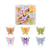 36Pcs 6 Colors Resin DIY Butterfly Pendants Accessories RESI-TA0001-43-8