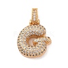 Brass Micro Pave Cubic Zirconia Pendants KK-C076-29G-G01-1