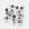 201 Stainless Steel Cup Pearl Peg Bails Pin Pendants STAS-L205-19B-3