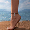 Ocean Alloy Starfish Charm Faux Suede 2-Strand Anklets for Women WGD1C62-02-1