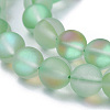 Synthetic Moonstone Beads Strands G-F142-6mm-15-3
