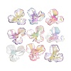 UV Plating Transparent Acrylic Bead Caps MACR-K356-15D-1