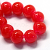 Baking Paint Imitation Jade Glass Round Bead Strands X-DGLA-Q021-10mm-05-2