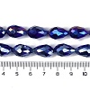 Transparent Electroplate Glass Beads Strands LS-EGLA-N013-T8mm-B07-4