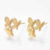 Brass Stud Earring Findings KK-S350-419G-1