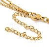 304 Stainless Steel Bowknot Pendant Necklaces NJEW-L182-001G-02-7