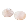 Flat Round Freshwater Shell Pendants X-SHEL-M005-41-3