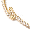 Rack Plating Brass Cubic Zirconia Elasticity Necklaces NJEW-S425-01G-4