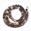 Dyed Natural Striped Agate/Banded Agate Beads Strands X-G-T098-07A-2