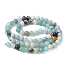 Natural Flower Amazonite Beads Strands Z26N5018-01-4