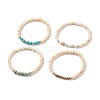 4Pcs 4 Style Natural & Synthetic Mixed Stone Stretch Bracelet Sets with Wood Beads for Women BJEW-JB08359-4