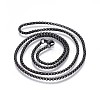 304 Stainless Steel Box Chain Necklaces NJEW-P244-01B-1