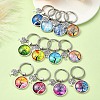Alloy Glass Keychains KEYC-YW00008-01-3