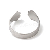 Non-Tarnish 304 Stainless Steel Open Cuff Rings for Women RJEW-G291-04P-3