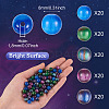 5 Bags 5 Colors Opaque Sparkling Star Resin Beads RESI-TA0001-86-12