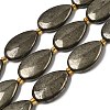 Natural Pyrite Beads Strands G-Z131-B01-02-2