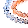 Gradient Color Baking Paint Glass Bead Strands DGLA-A039-T4mm-A014-3