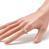 Imitate Austrian Crystal Bicone Glass Beaded Finger Rings X1-RJEW-TA00003-02-4