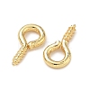 Brass Screw Eye Pin Peg Bails KK-D289-56G-2