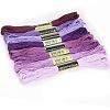 8 Skeins 8 Colors Gradient Color 6-Ply Cotton Embroidery Floss PW-WG66837-07-1