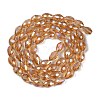 Transparent Electroplate Glass Beads Strands EGLA-N013-T4mm-B21-2