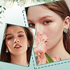 100Pcs Flat Round Stainless Steel Stud Earring Settings STAS-SP0001-61D-P-5