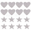 AHADERMAKER 16Pcs 2 Style Glitter Hotfix Rhinestone DIY-GA0002-49-1