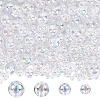 1000Pcs 4 Styles Transparent Acrylic Beads MACR-PA0001-02-1