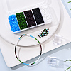 6000Pcs 5 Colors Frosted Opaque Glass Seed Beads SEED-YW0001-17-7
