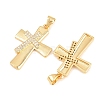 Easter Brass Micro Pave Clear Cubic Zirconia Pendants ZIRC-F148-14G-G-2