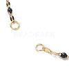 304 Stainless Steel Enamel Dapped Chains Slider Bracelets Making AJEW-JB01293-05-2