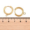 316 Stainless Steel Huggie Hoop Earring Findings EJEW-B158-01C-G-3