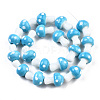 Mushroom Handmade Lampwork Beads Strands X-LAMP-R116-22-1