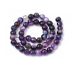 Natural Striped Agate/Banded Agate Beads Strands G-S281-51G-8mm-2