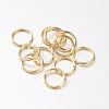 Eco-Friendly PVD Vacuum Plating & Long-Lasting Plated Brass Open Jump Rings X-KK-E663-6mm-G-1
