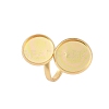 304 Stainless Steel Open Cuff Ring Findings STAS-E124-05M-G-3